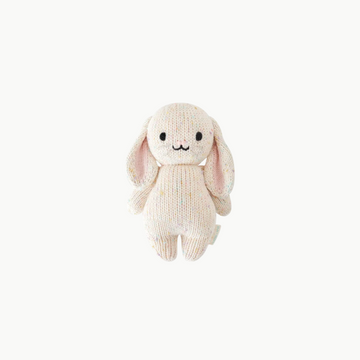 Hand Knit Doll Bunny Confetti 7”