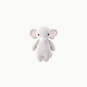 Hand Knit Doll Baby Elephant 7”