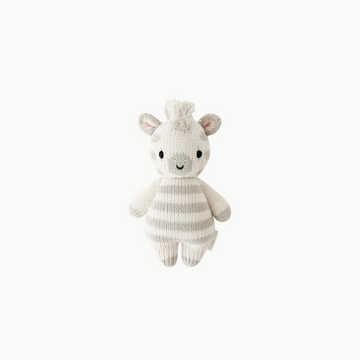 Hand Knit Doll Baby Zebra 7”