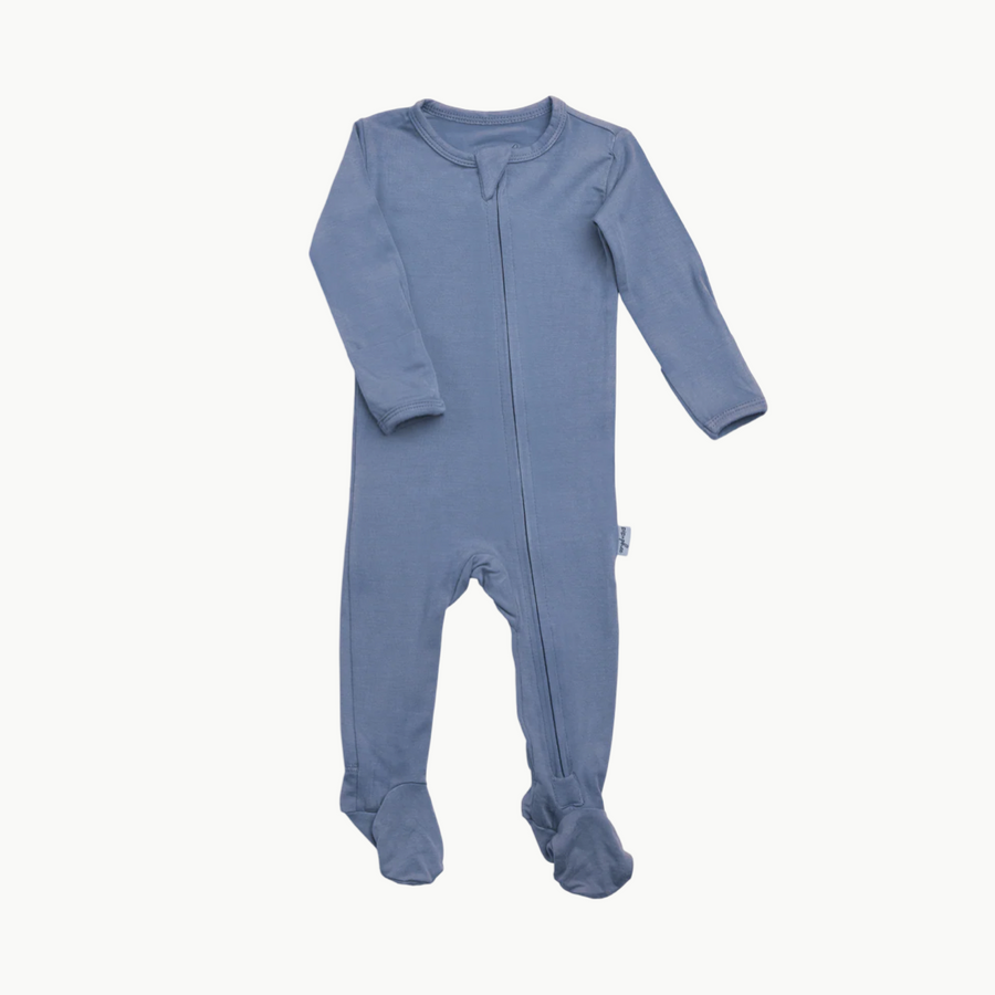 Footed Bamboo Sleeper Arctic Blue