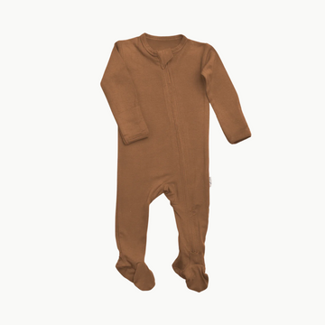 Footed Bamboo Sleeper Caramel