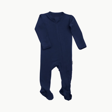 Footed Bamboo Sleeper Navy