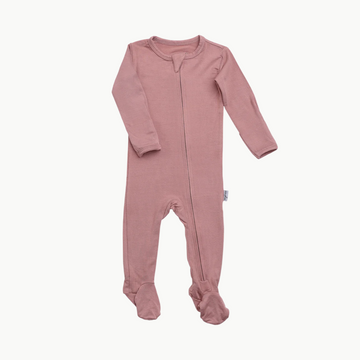 Footed Bamboo Sleeper Petal Pink