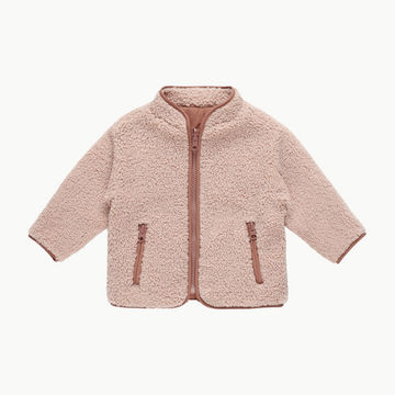 Shearling Zip Jacket Blush