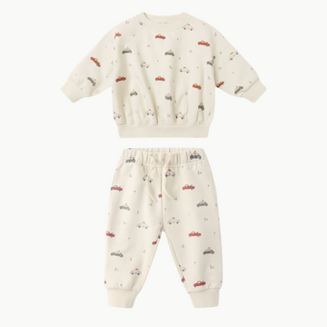 Relaxed Fleece Sweatpant + Sweater Holiday Cars