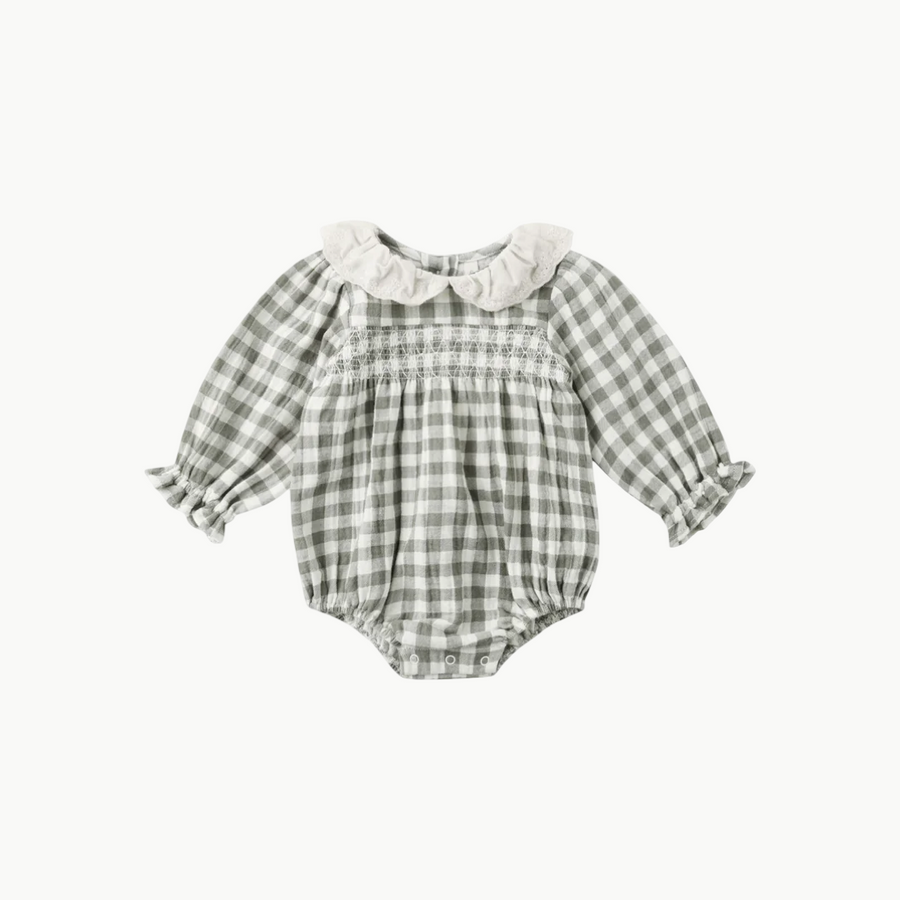 Callie Romper Forest Check