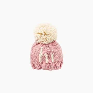 Hand Knit Beanie Pink