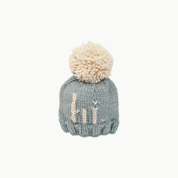 Hand Knit Beanie Blue