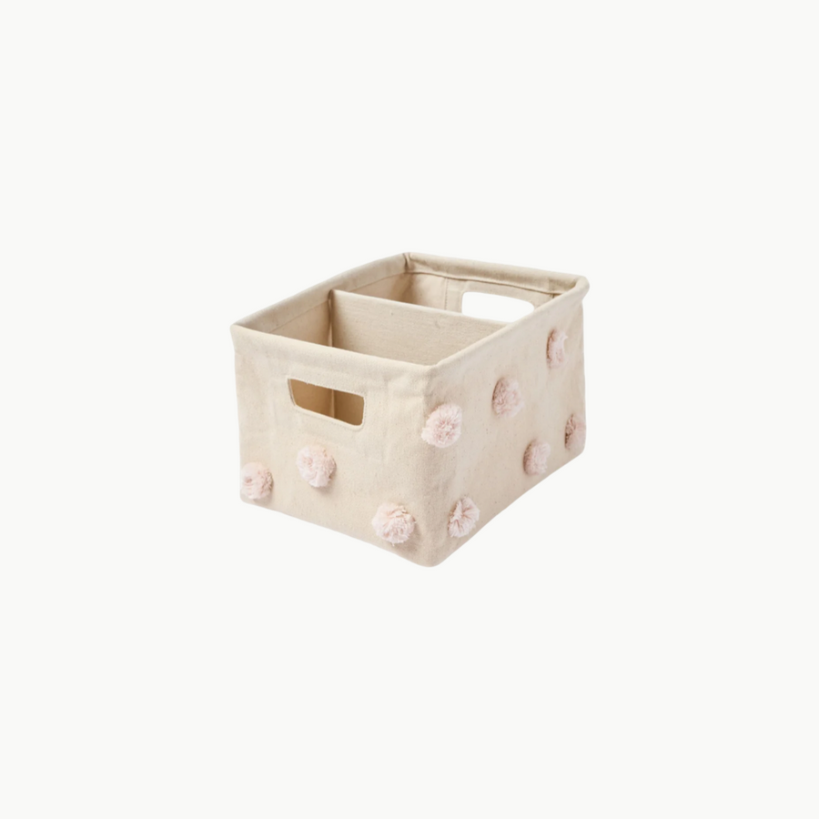 Hideaway Storage Caddy Blush Pom