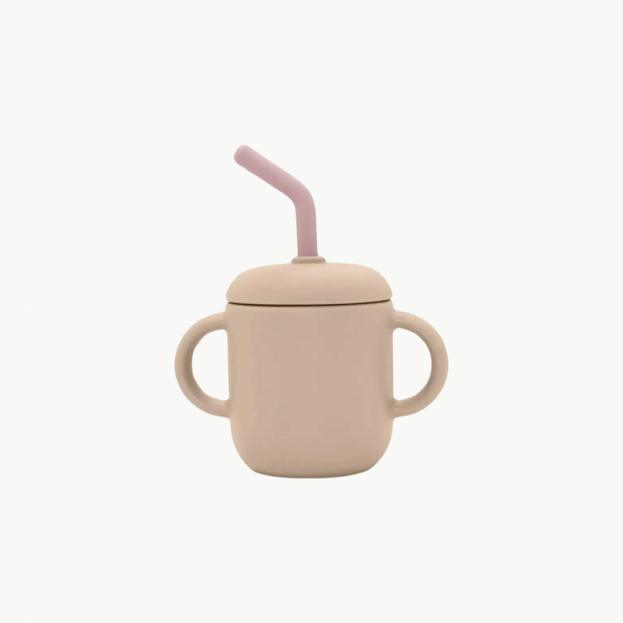 Sippy Cup With Straw Pink