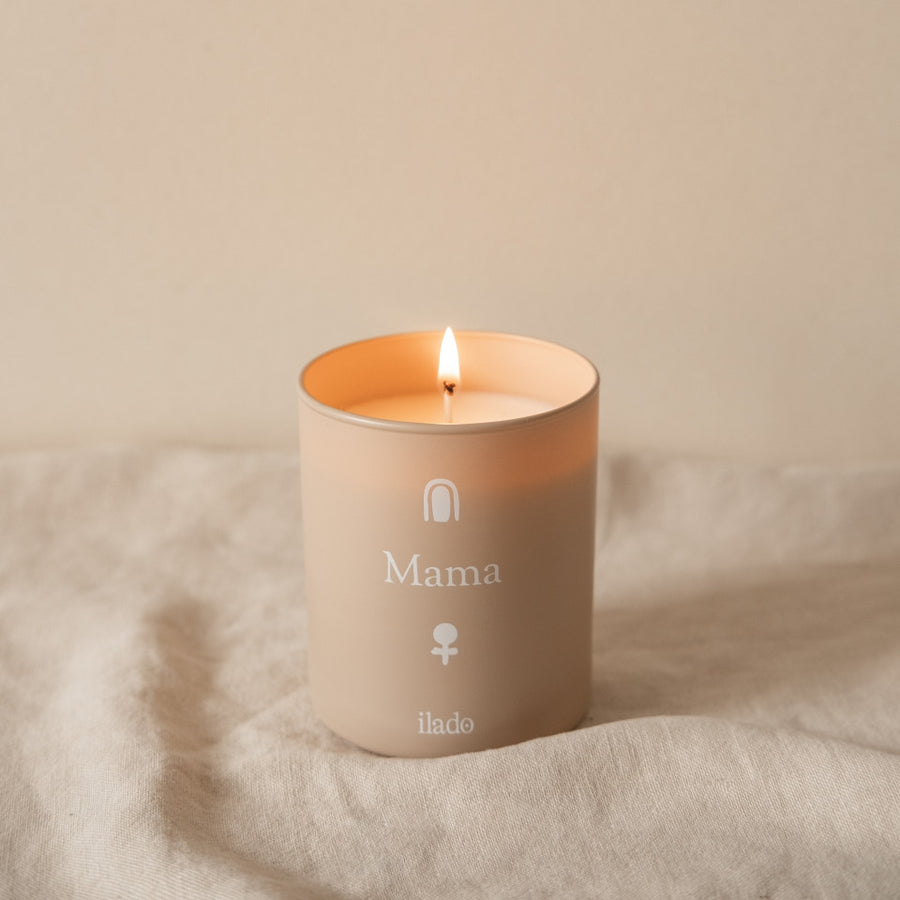 Mama Candle with Natural Gemstone Bracelet
