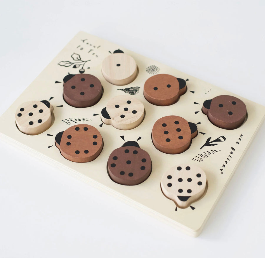 Wood Tray Puzzle Ladybugs Count To Ten