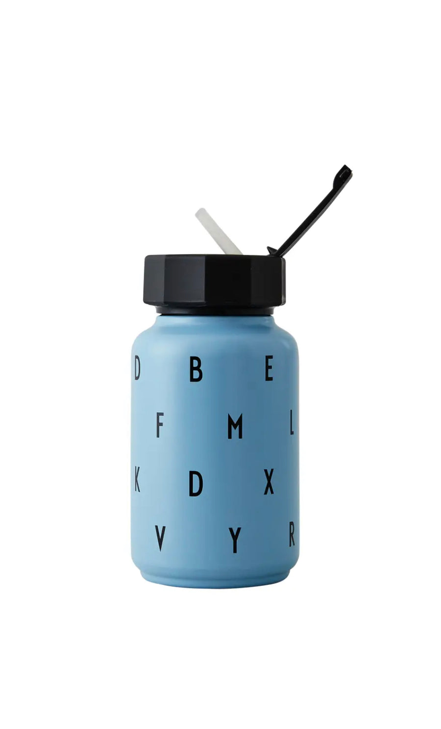 Insulated Water Bottle With Straw Blue