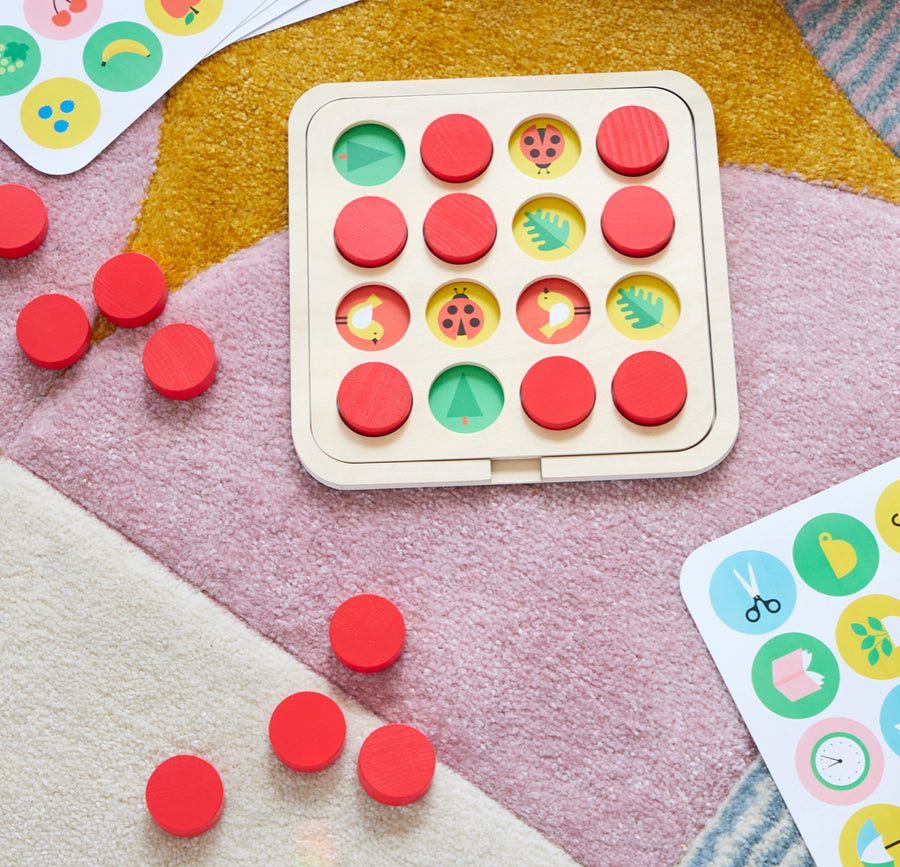 Multi Theme Wooden Matching Game