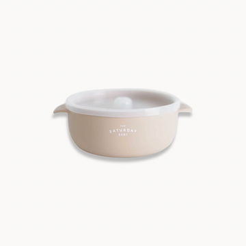 Suction Bowl With Lid Sand