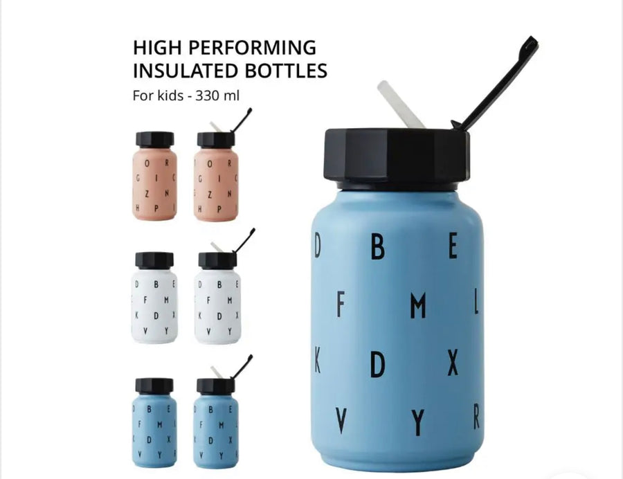 Insulated Water Bottle With Straw White